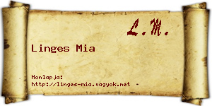 Linges Mia névjegykártya